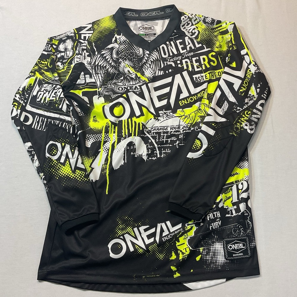 O'NEAL Element Attack Jersey Youth XL Enjoy the Ride Longsleeve Motorcross Shirt